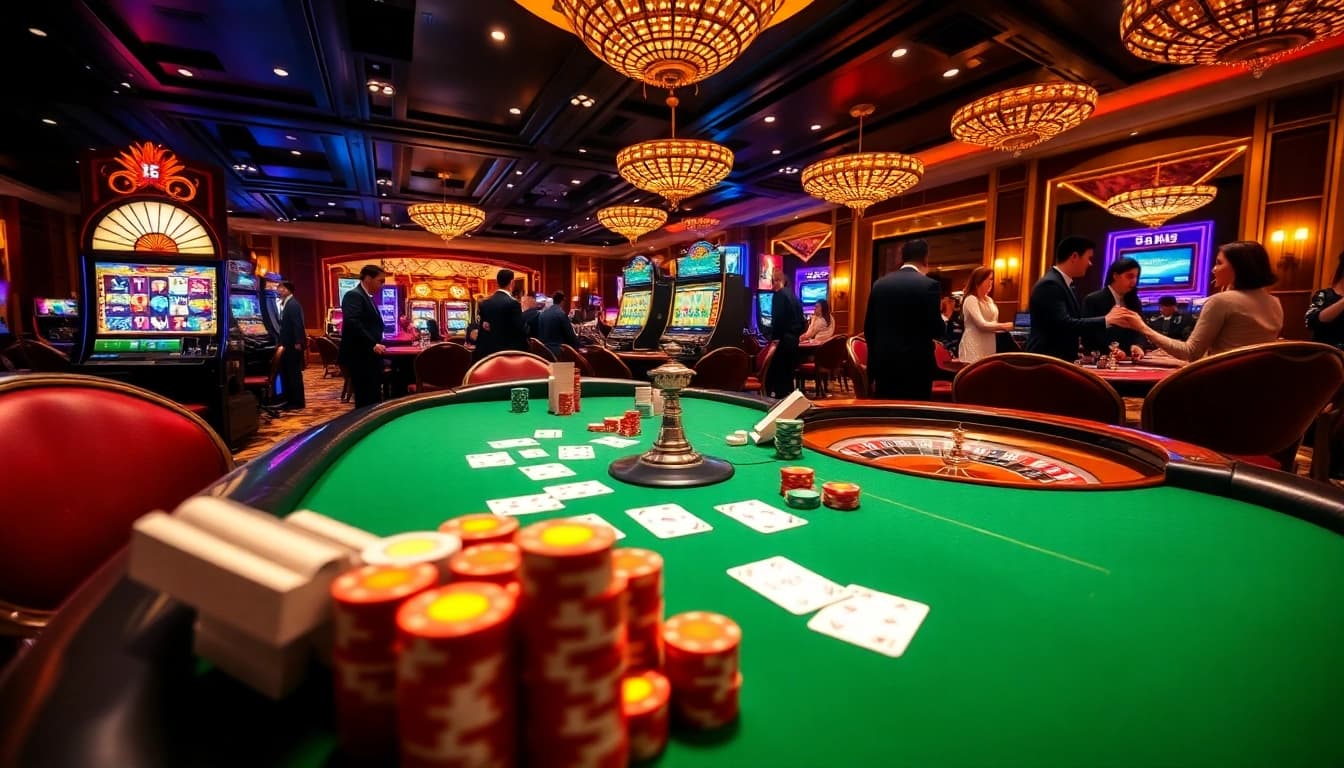 Experience the thrill of QH88 with vibrant casino tables and poker action.