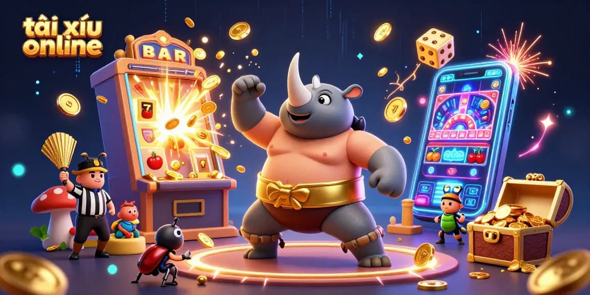 Experience thrilling tài xỉu online gameplay with vibrant characters and dynamic casino elements.