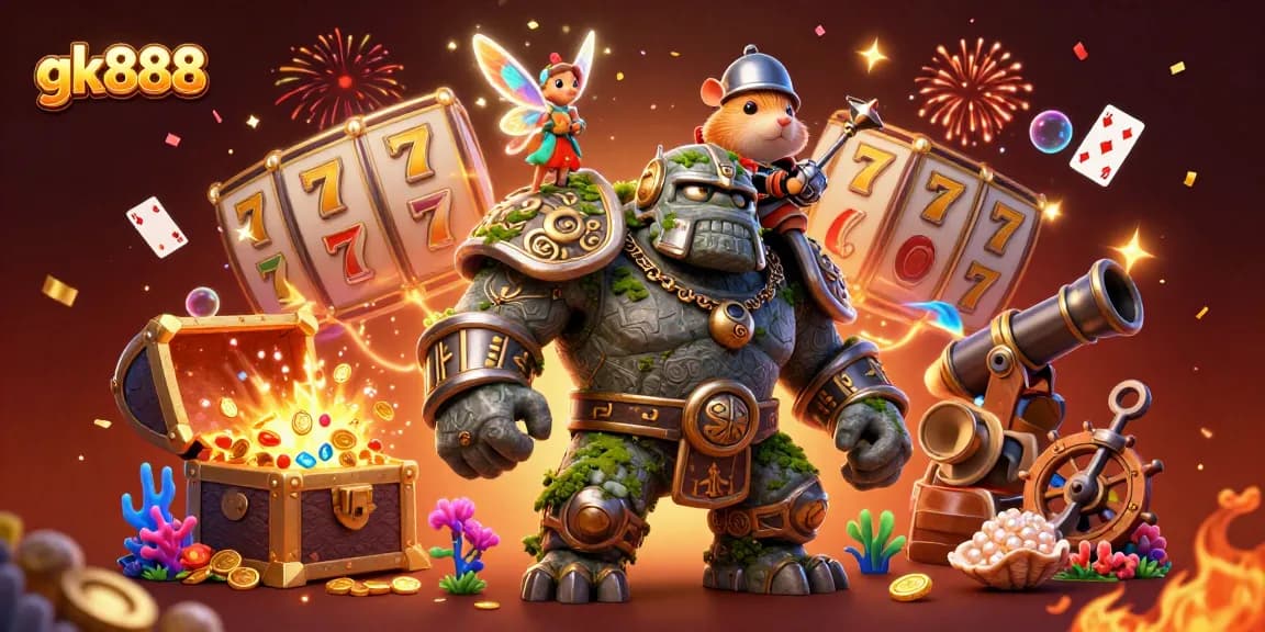 Engage with gk888's vibrant casino adventure featuring dynamic characters and rich gaming elements.