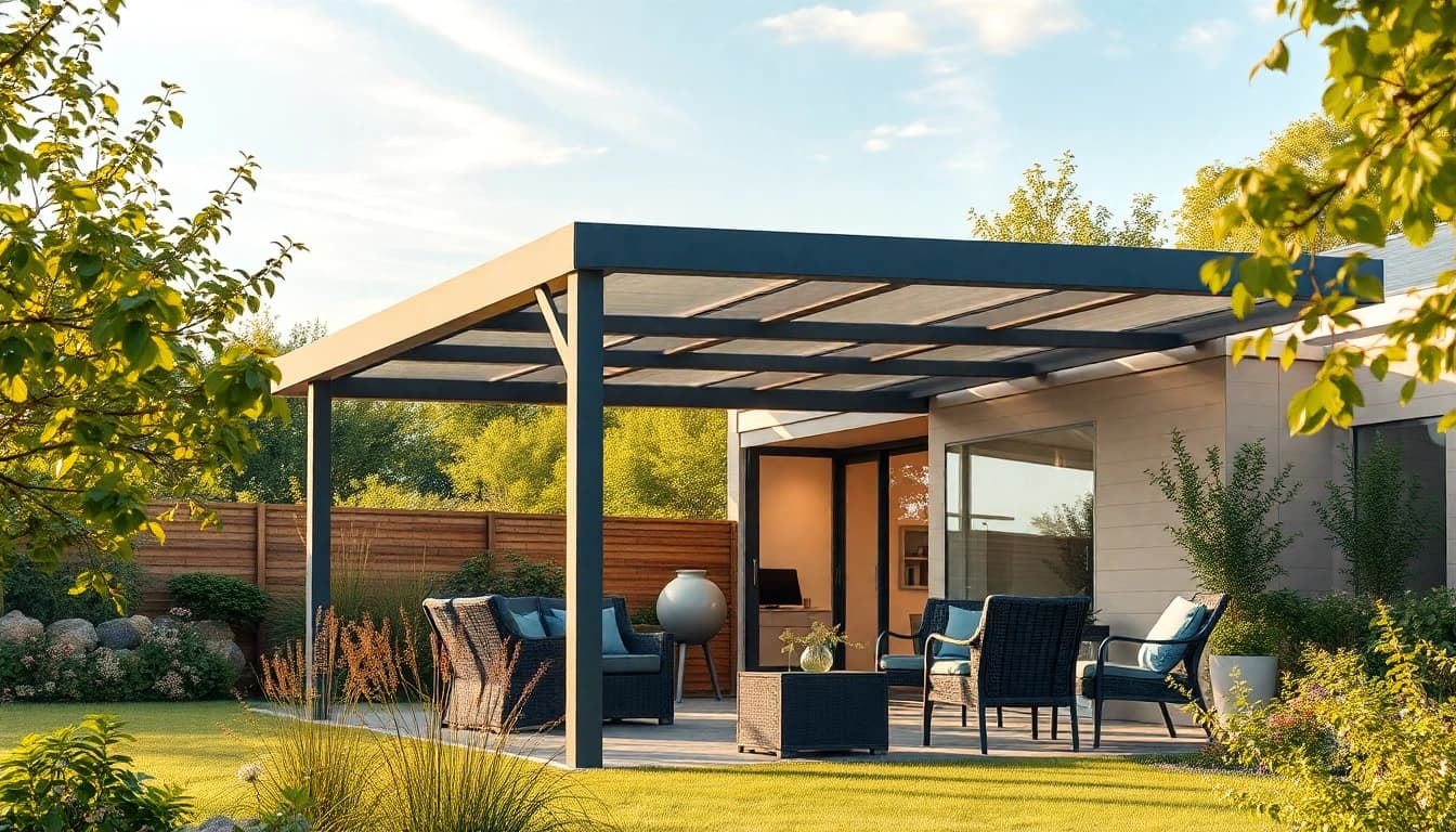 Genießen Sie die Vorteile einer Terrassenüberdachung Alu mit modernem Design und hoher Langlebigkeit.