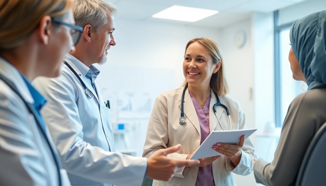 driada medical: Fachärztliche Beratung in moderner Klinik, mit dem Fokus auf Patienteninteraktion.
