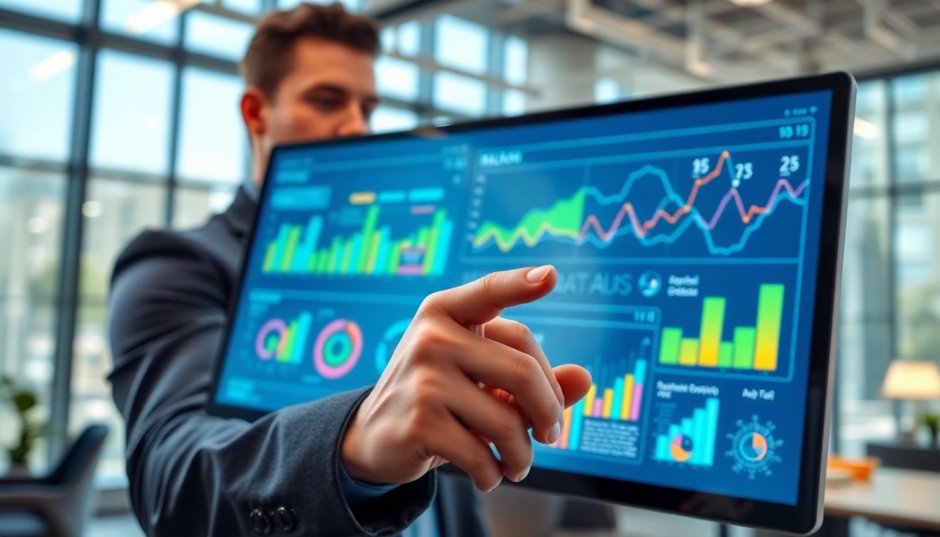 Interaktive Datenvisualisierung zu Internet Trends mit bunten Grafiken und dynamischen Diagrammen.