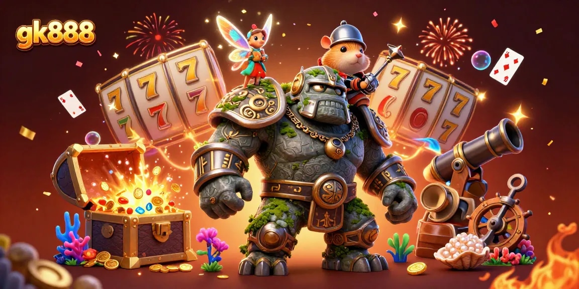 Engage with gk888's vibrant casino adventure featuring dynamic characters and rich gaming elements.