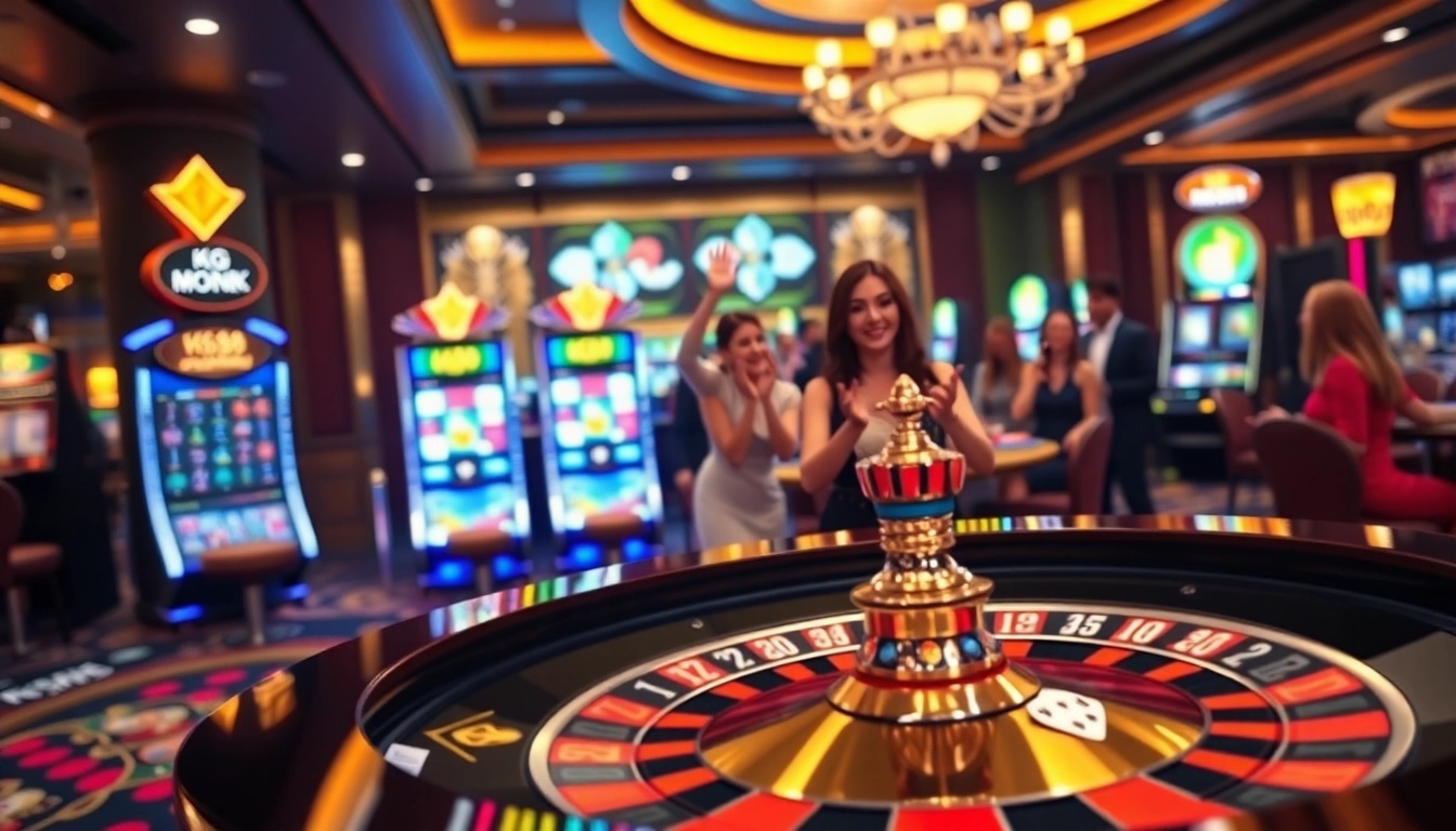 Experience thrilling gameplay at kg88.work with players enjoying roulette and slot machines.
