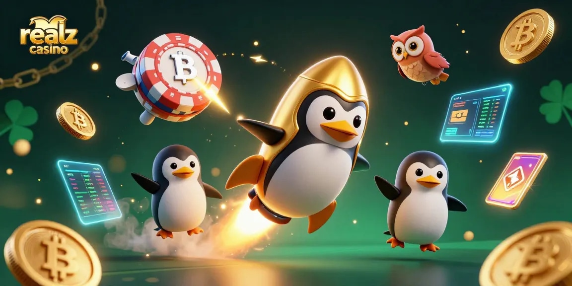 Experience the thrills of realz casino with a vibrant 3D illustration showcasing epic gaming elements.