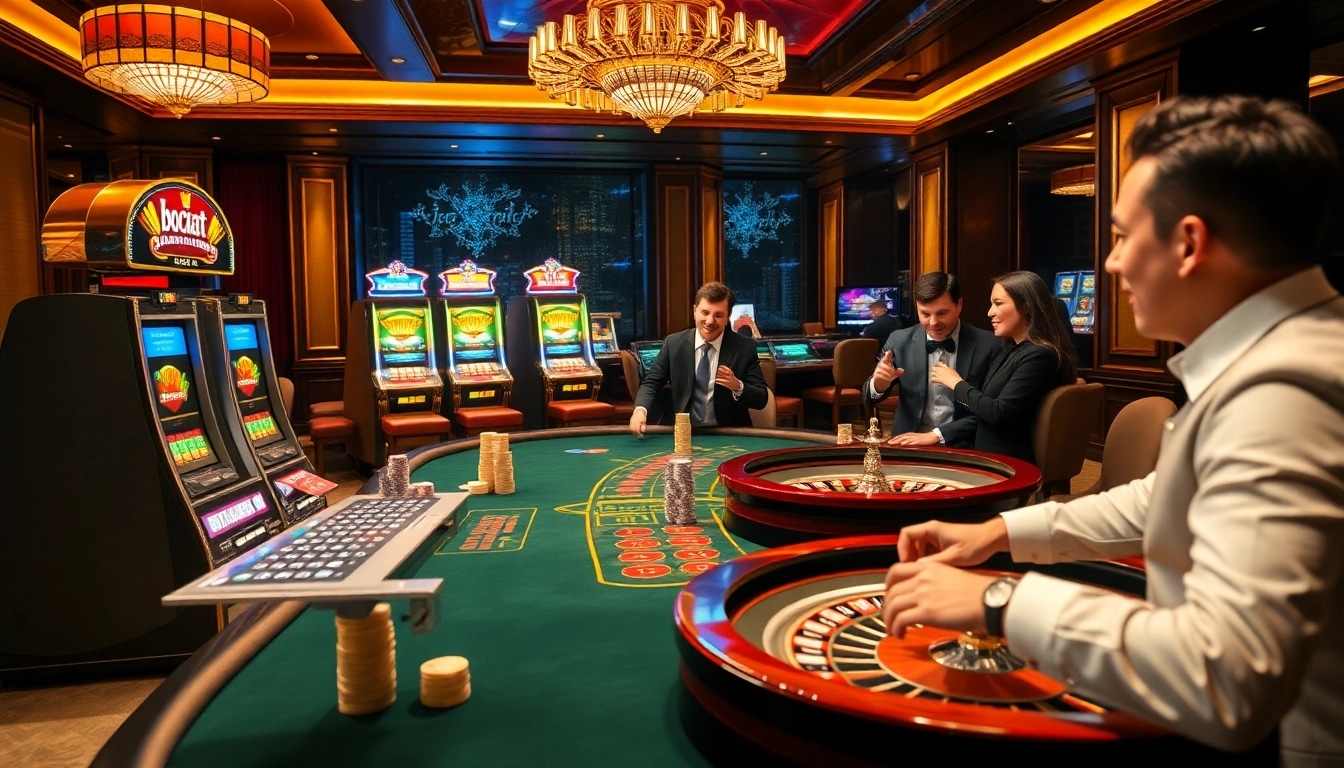 Experience the excitement of bem88 casino gaming with vibrant tables and lively players.
