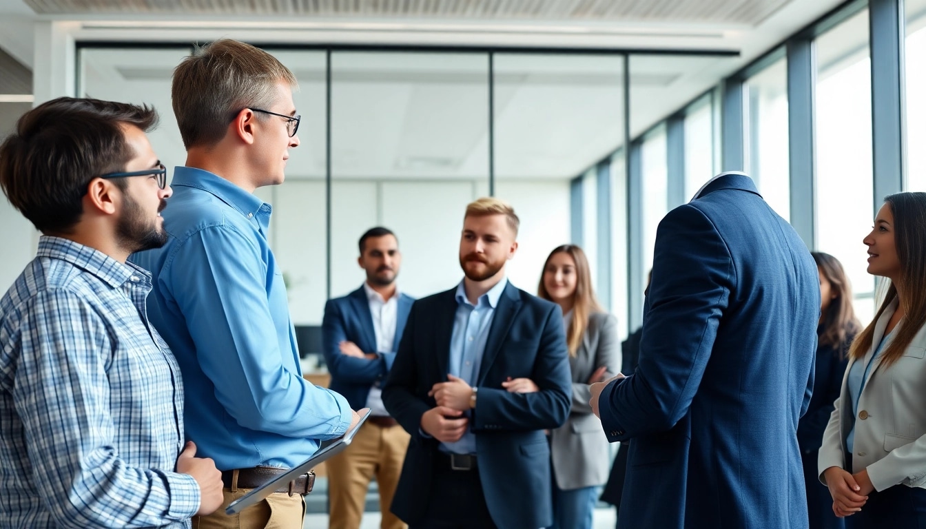 Headhunter Ingenieure in einem modernen Büro, die effizient zusammenarbeiten.