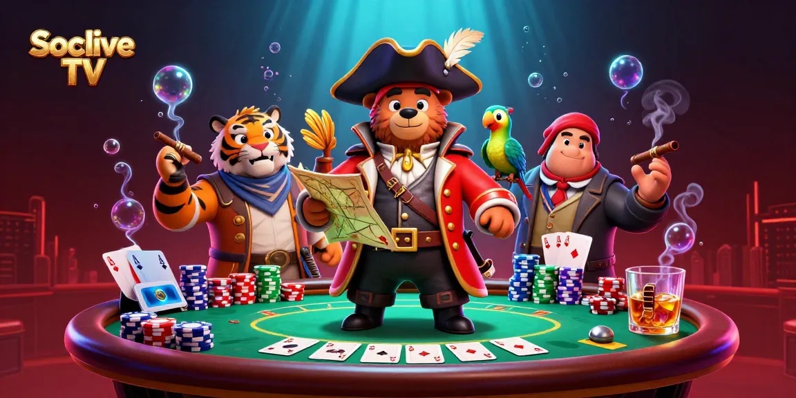 Experience thrilling gameplay with Socolive TV, featuring immersive poker action and vibrant casino visuals.