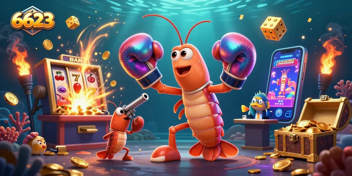 Spin the reels with 6623 in a vibrant underwater casino scene showcasing explosive jackpots and exciting gameplay.