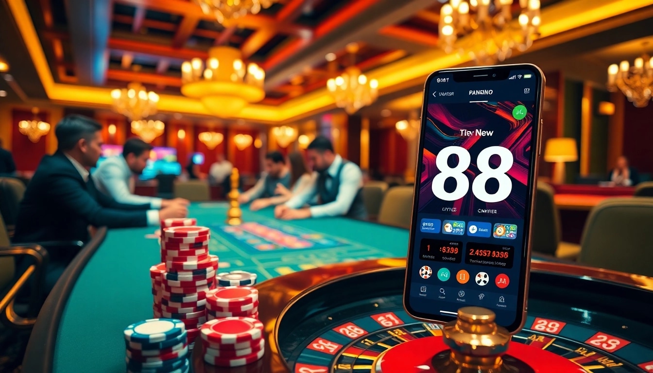 Experience the thrill of new 88 at a luxurious casino with engaging poker action and colorful chips.