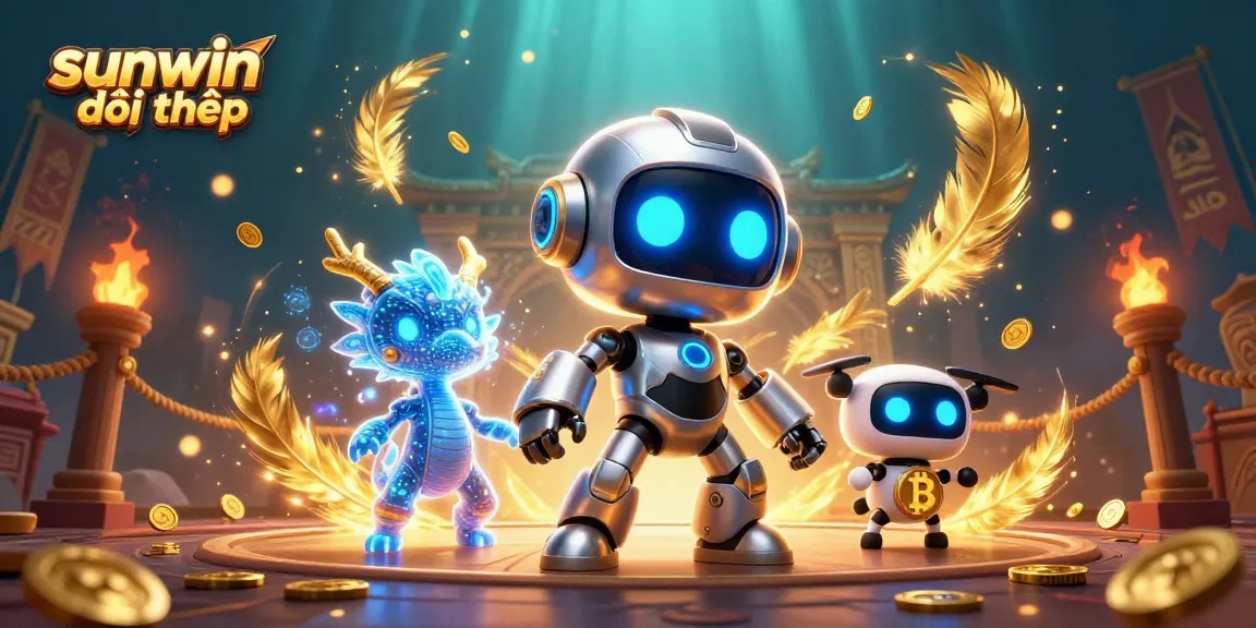 Enhance your sunwin đổi thưởng experience with vibrant casino-themed 3D artwork featuring dynamic characters and elements.