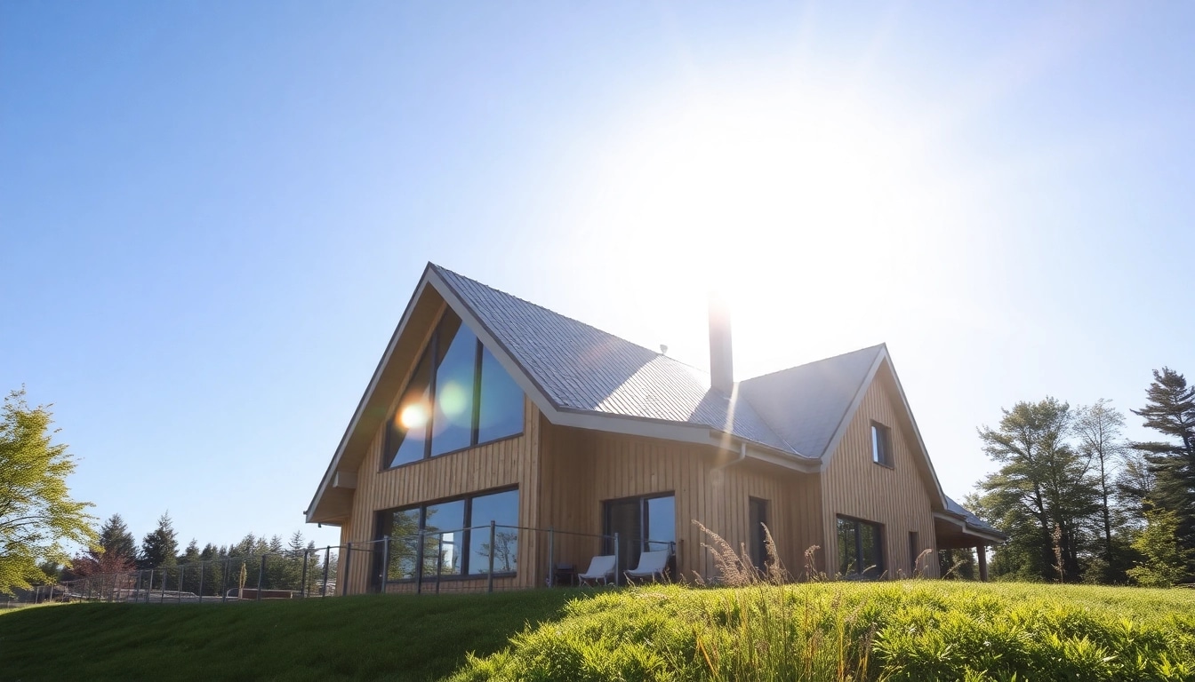 SIP House Projects: Modernes skandinavisches SIP-Haus mit großen Fenstern in der Natur.