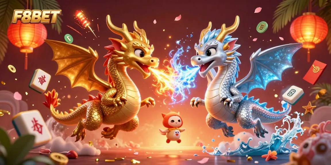 Experience the thrill at F8BET with fiery dragon battles, casino treasures, and festive bonuses.