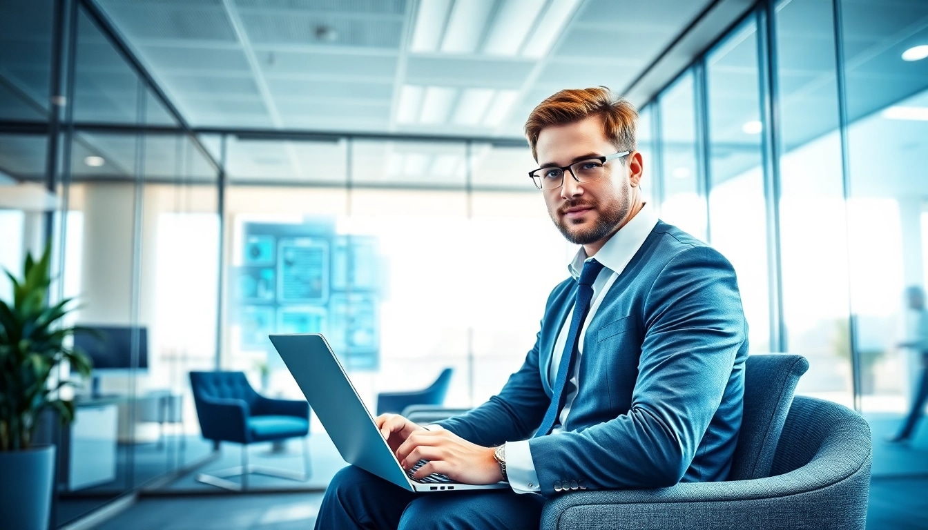 Headhunter IT analysiert Bewerbungsunterlagen in modernem Büro.