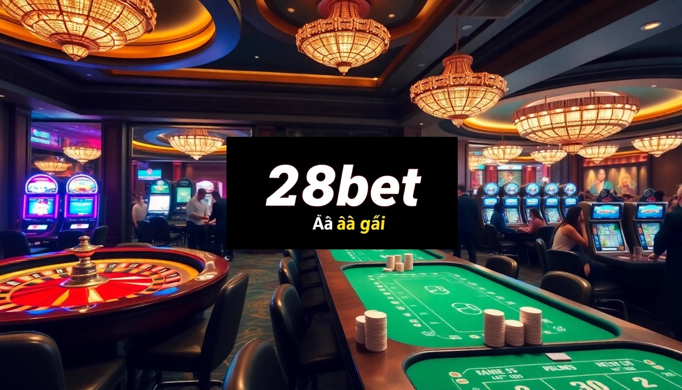 Engaging players at the vibrant 28bet đá gà tables in a luxurious casino setting.