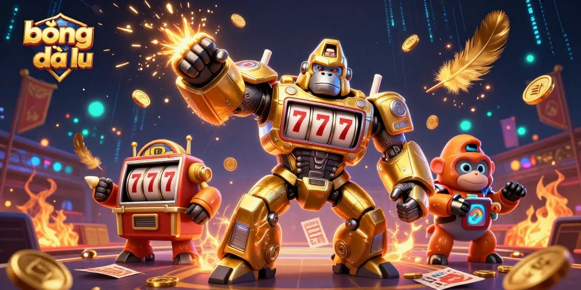 Bong đá lu transforms sports betting excitement with thrilling visual characters in a vibrant arena scene.