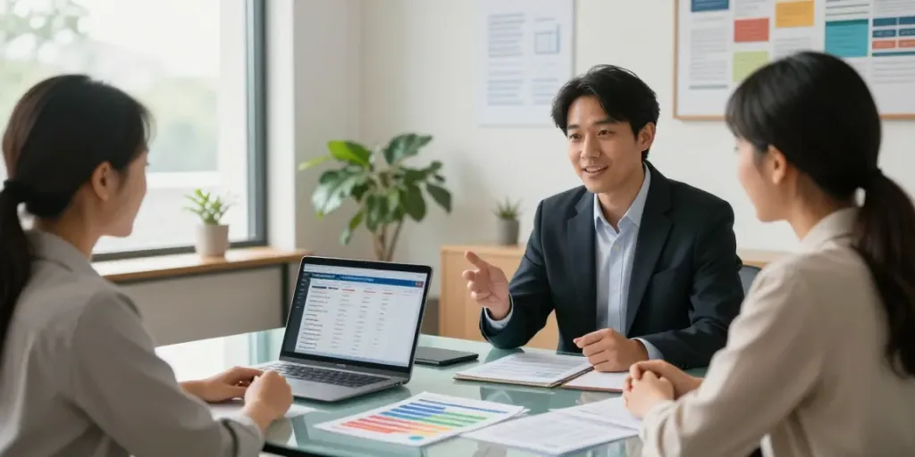 Discussion on Payday Loans Co options in a modern financial office setting.