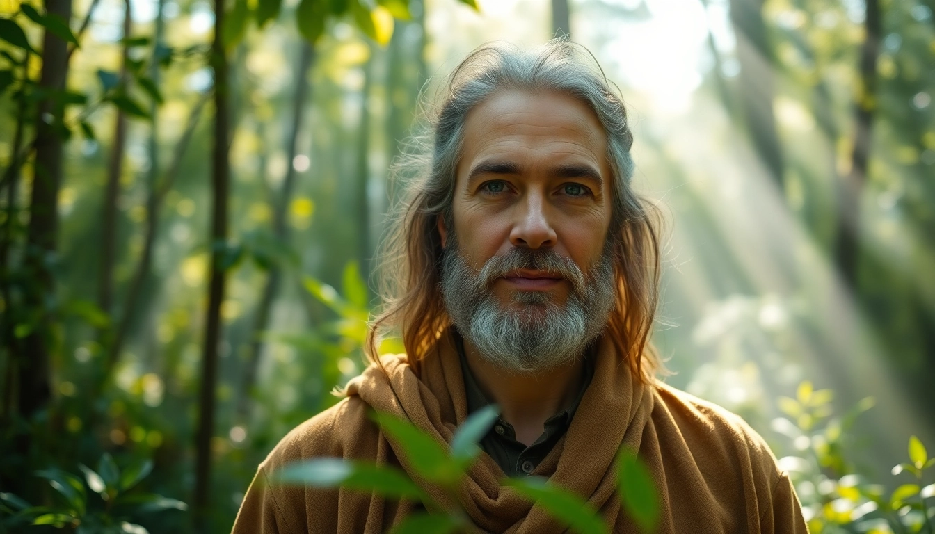 Besonders wichtig ist die spirituelle Begegnung mit einem weise aussehenden Geistführer in einem magischen Wald.