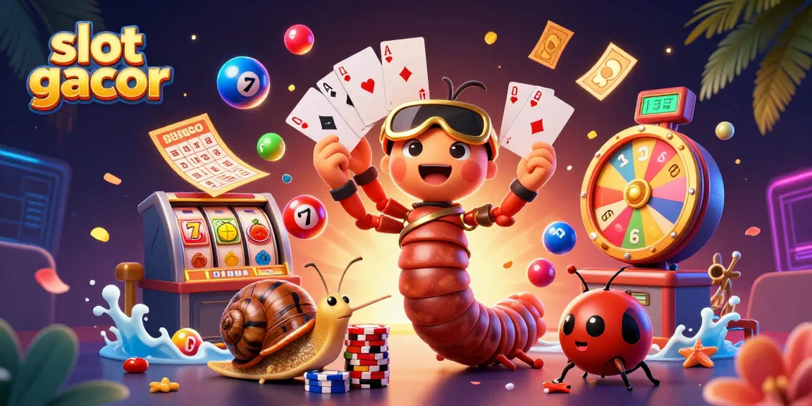 Experience the excitement of slot gacor with colorful characters and dynamic gambling elements in action.