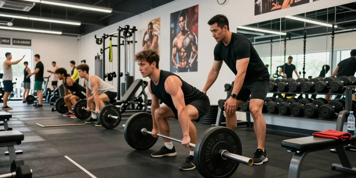 Athletic man lifting weights in a professional Anabolika Shop gym, capturing the essence of strength training.