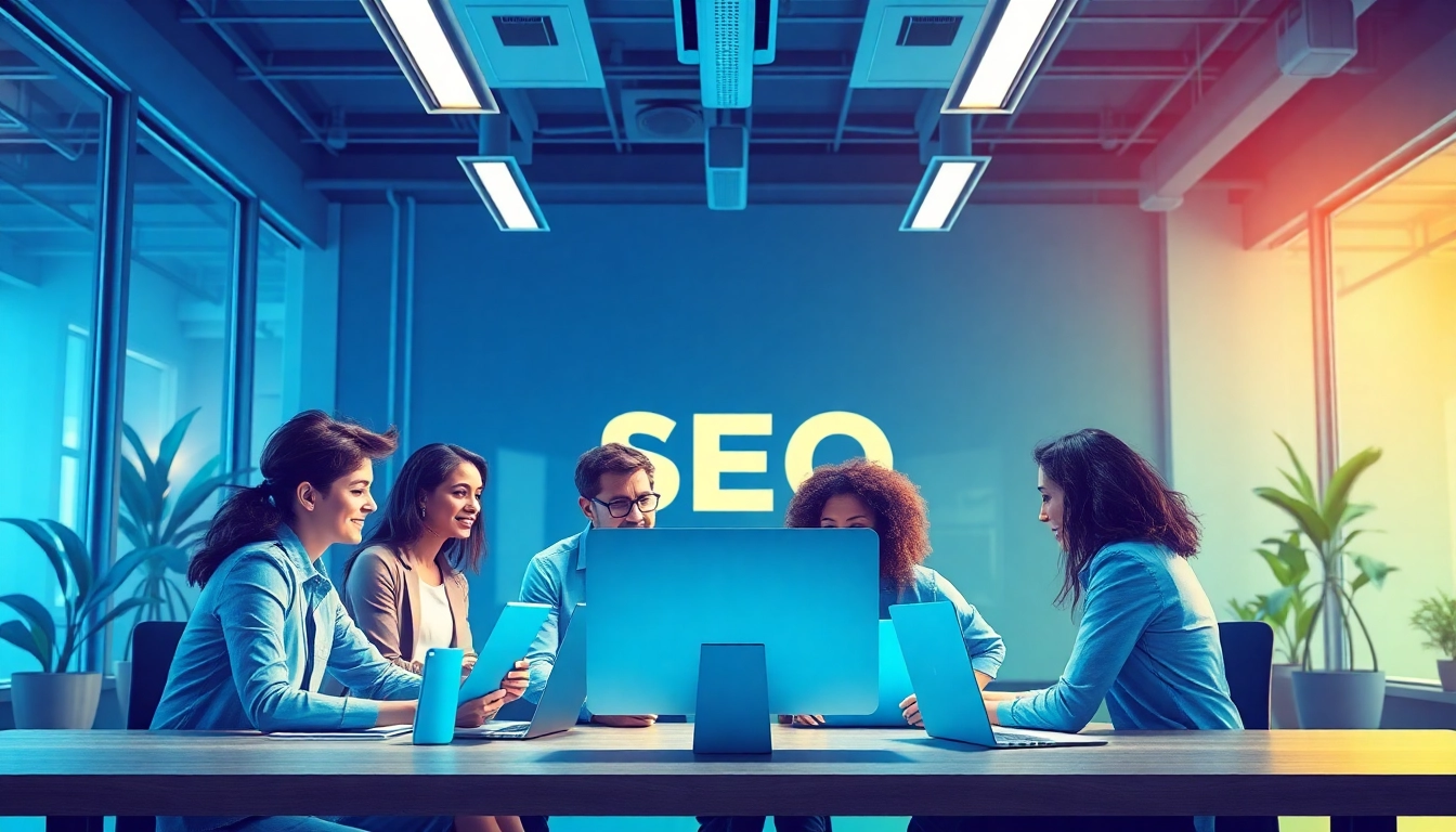 Boost your website rankings with a collaborative SEO.my team analyzing data and strategies.