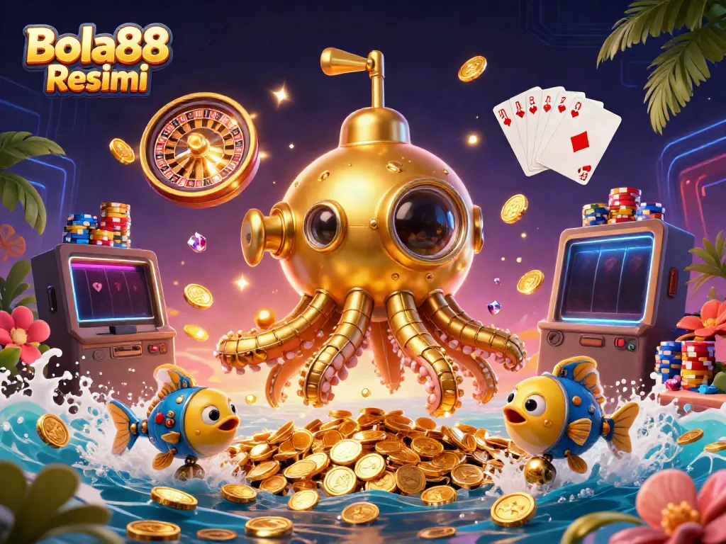 Experience dynamic gaming excitement with Bola88 Resmi featuring unique 3D characters and casino elements.