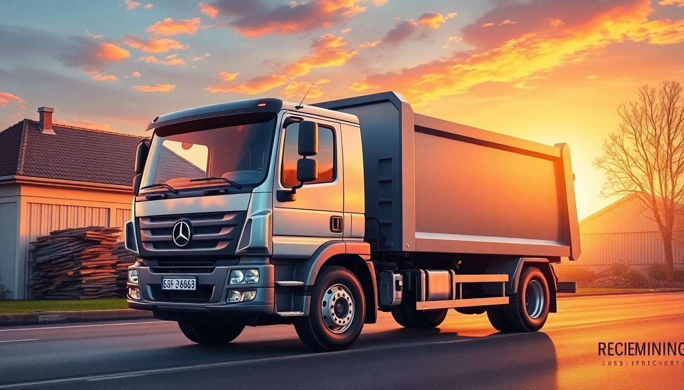 Efficient Schrottabholung Remscheid service collecting scrap metal with a modern truck.