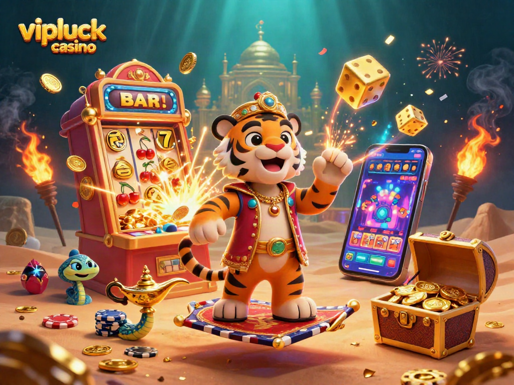 Experience the excitement of vipluck casino with a vibrant jackpot explosion and dynamic gaming elements.