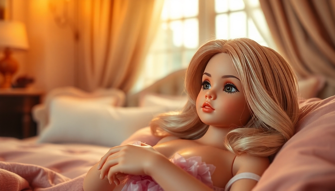 Erleben Sie die Liebe zu Love Dolls, die in einem elegant gestalteten Schlafzimmer präsentiert wird.