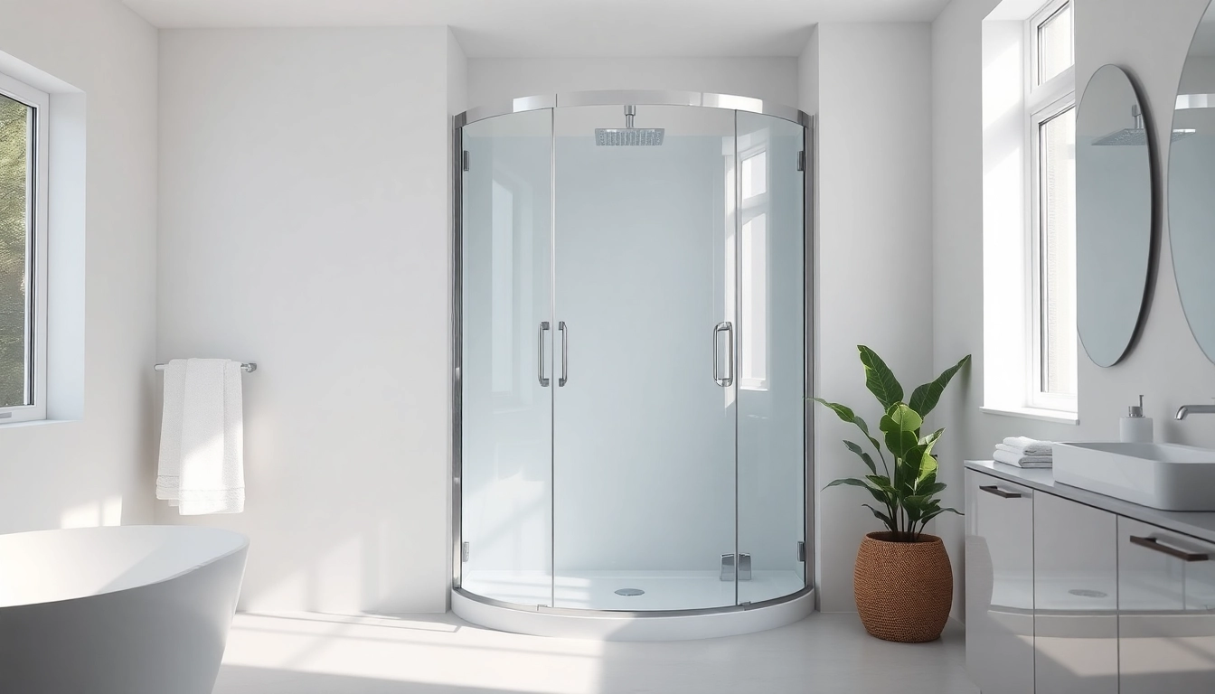 Duschkabine 80x80 in einem modernen Badezimmer mit klaren Linien und Heliban.