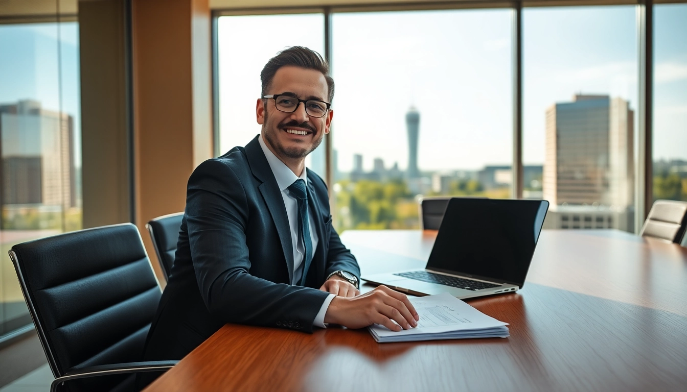 Headhunter Wolfsburg berät bei Personalvermittlung am Konferenztisch.