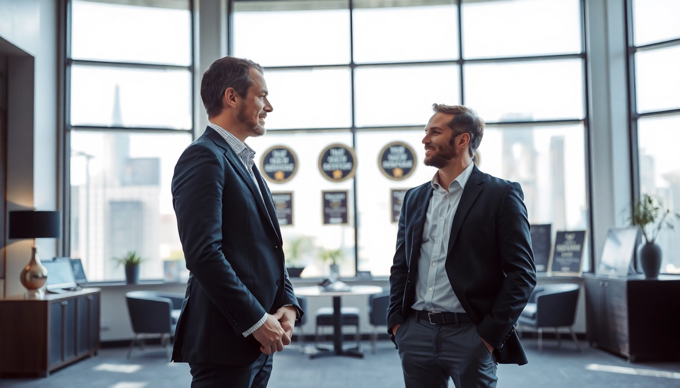 Professioneller Headhunter Rostock führt ein Gespräch in modernem Büro mit Bewerber.