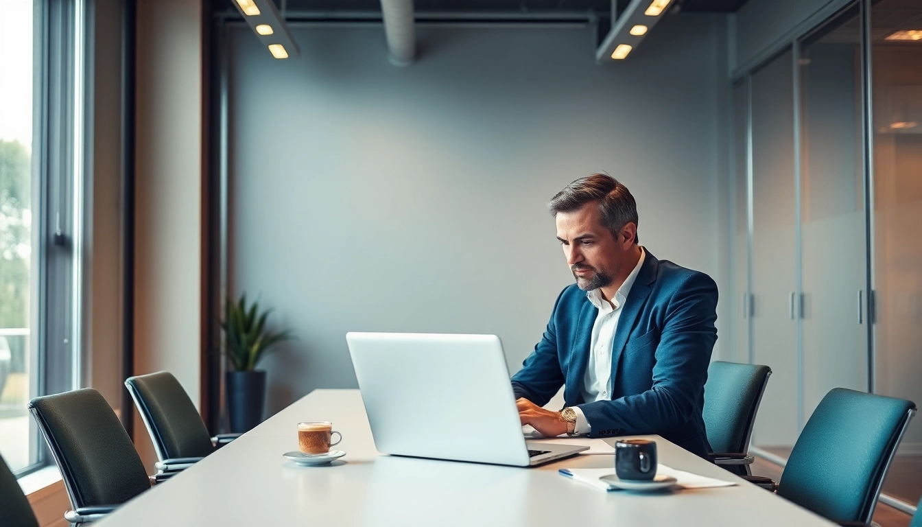Professioneller Headhunter Erfurt prüft Lebenslauf in modernem Büro.