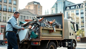Effizienter Schrottabholungsdienst Düsseldorf – Fachleute beim Umgang mit Schrottmetall