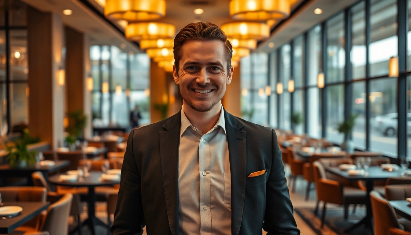 Headhunter Gastronomie bei der Arbeit in einem eleganten Restaurant