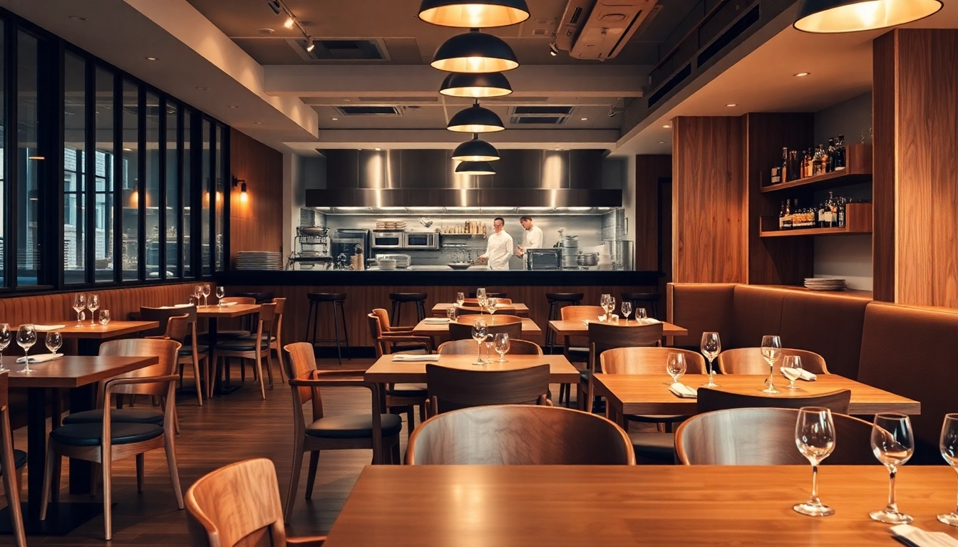 Headhunter Gastronomie stellt ein stilvolles Restaurantinterieur dar, das einladend und professionell wirkt.