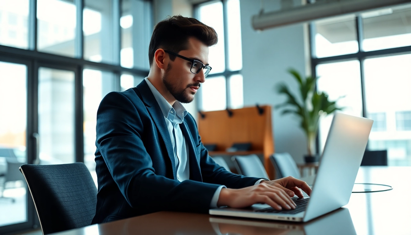 Professioneller Headhunter Schweiz analysiert Lebensläufe in modernem Büro.