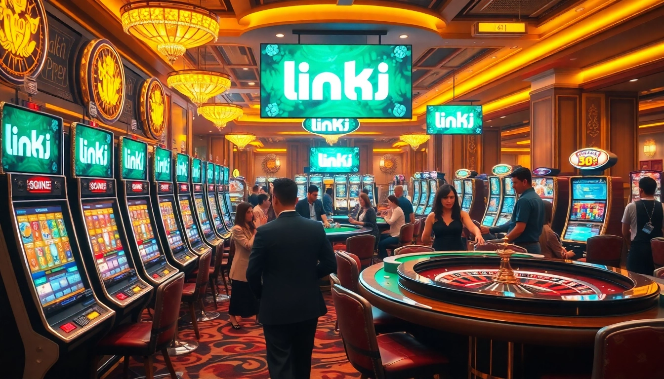 Experience thrilling gameplay at link 88i's luxurious casino with vibrant machines and exciting action.