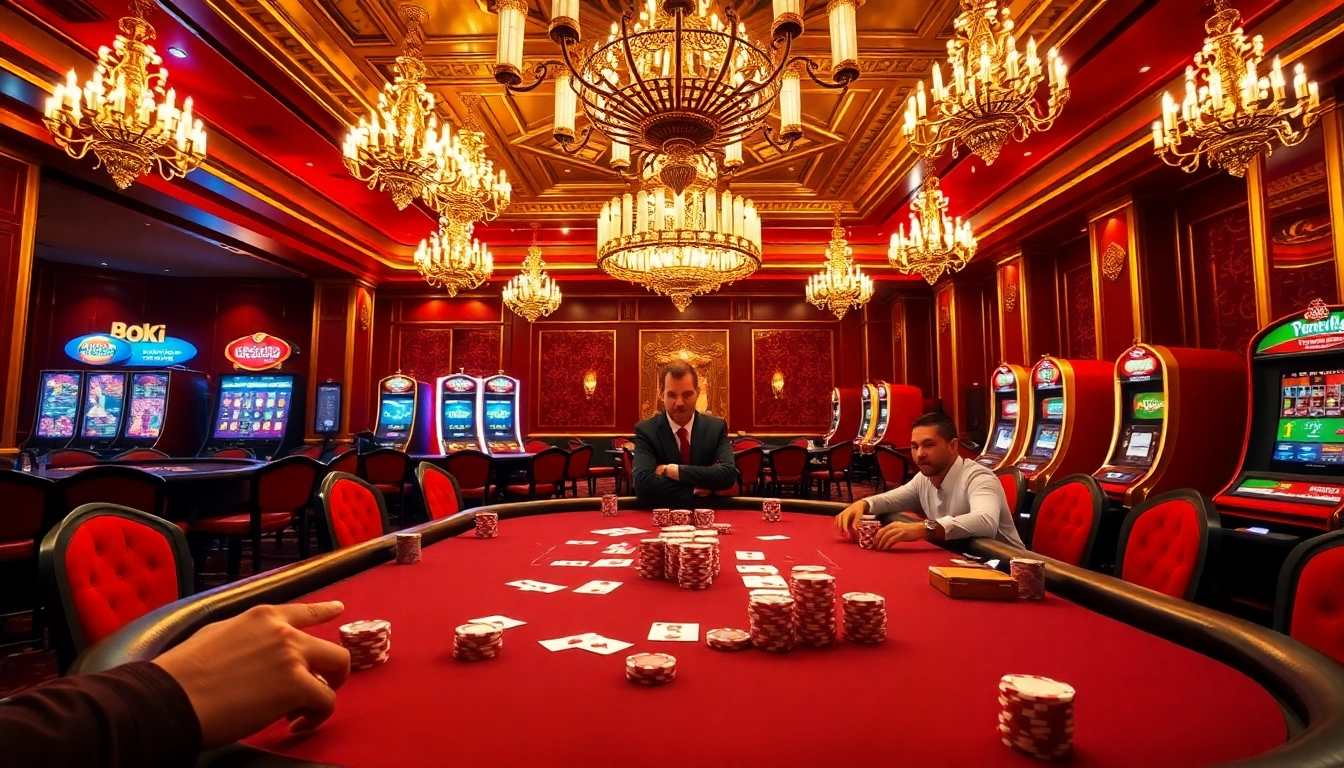 Exciting poker game at 88i casino featuring high-stakes chips and cards.