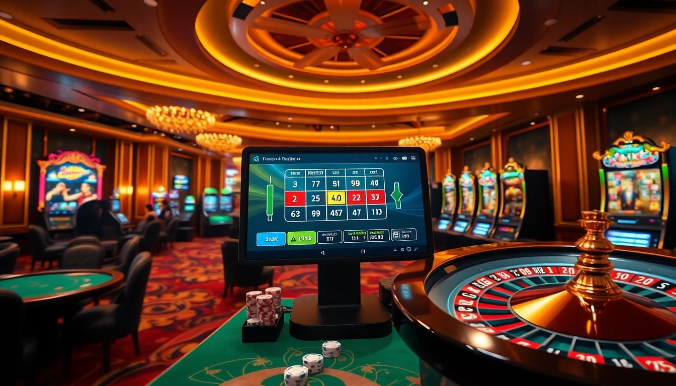 Experience dynamic gameplay at BJ388 with exciting casino elements like roulette and poker chips.