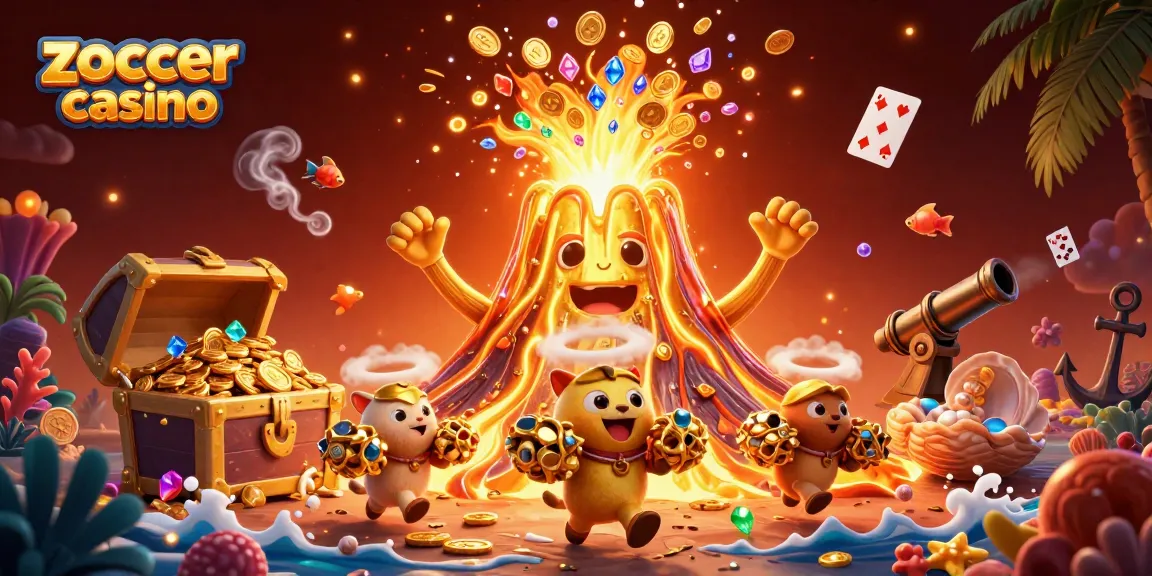Experience the thrill of zoccer casino with treasures and vibrant game elements in a captivating scene.