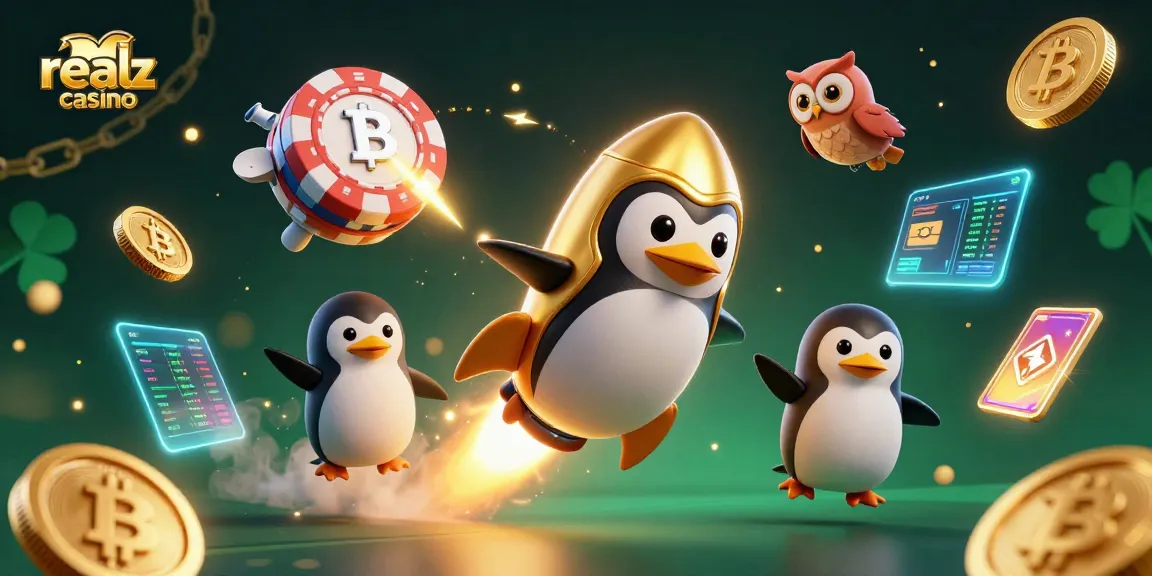 Experience the thrills of realz casino with a vibrant 3D illustration showcasing epic gaming elements.